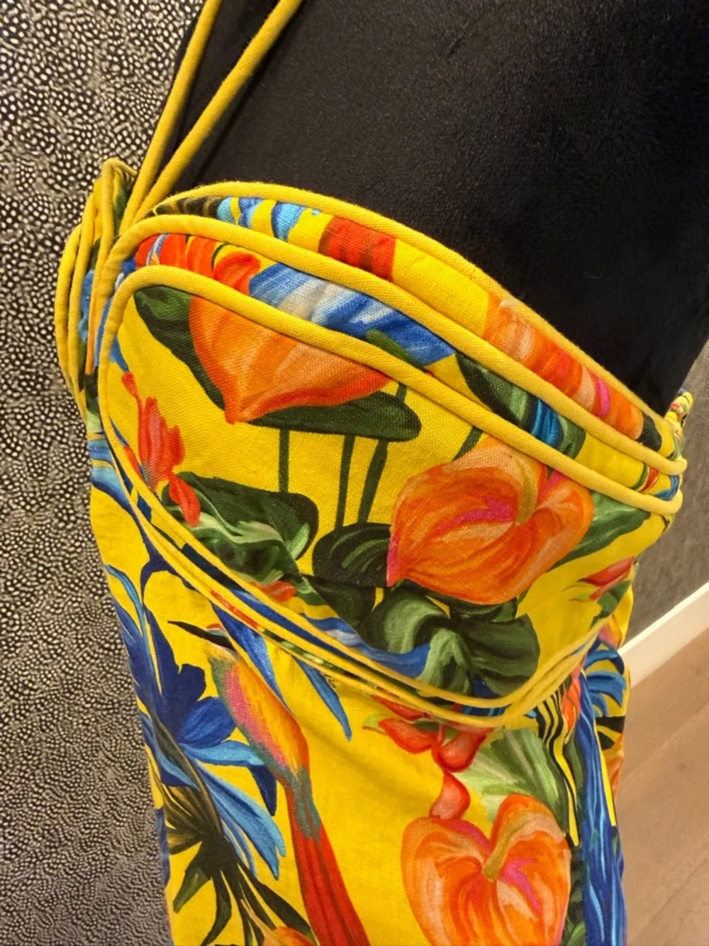 Farm Rio Bright Nature Linen Halter Dress - Picture 7 of 12